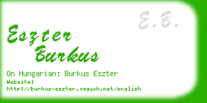 eszter burkus business card